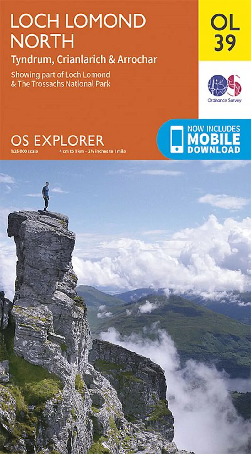 OS Explorer Map 39 - Loch Lomond North